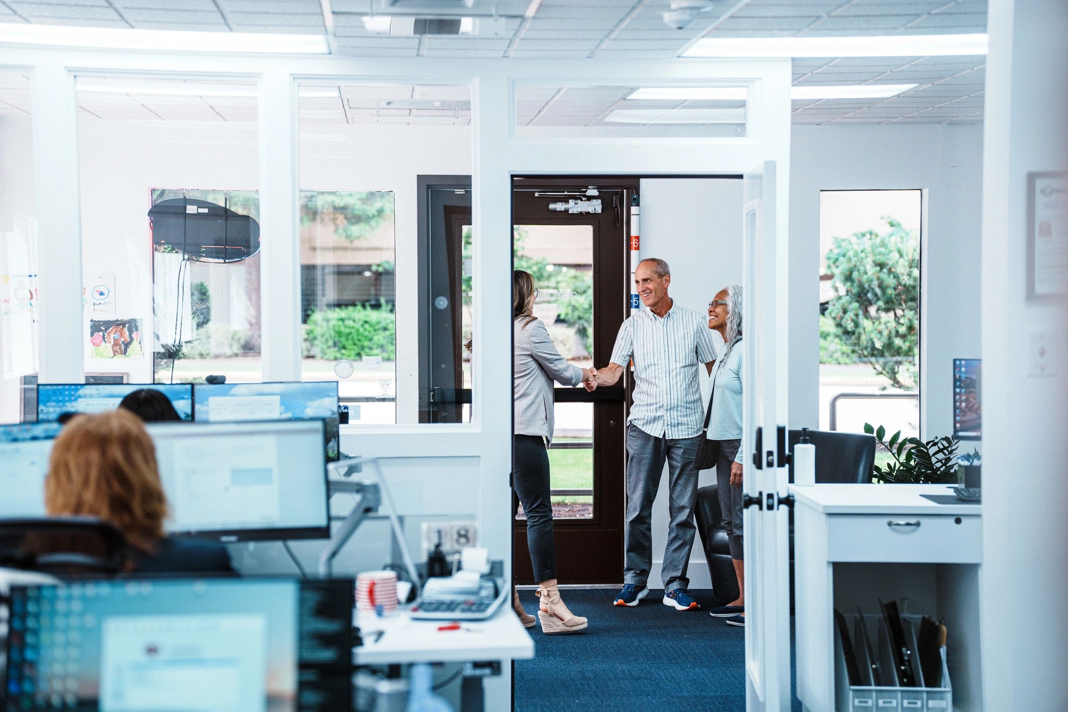 Financial consultation meeting in an office